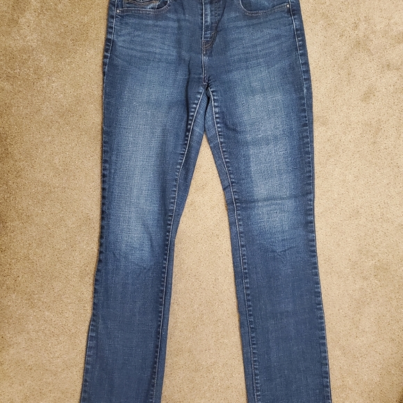 Womens Levi 505 Blue Jean 8L Straight Leg - Picture 3 of 9